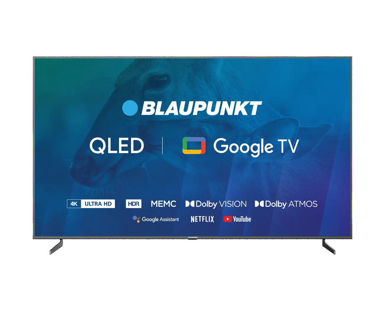 Телевізор UHD 4K Google TV Blaupunkt 85QBG8000